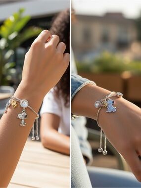 NWT 2 Peanuts 75th Anniversary Snoopy Woodstock Bracelet Sets